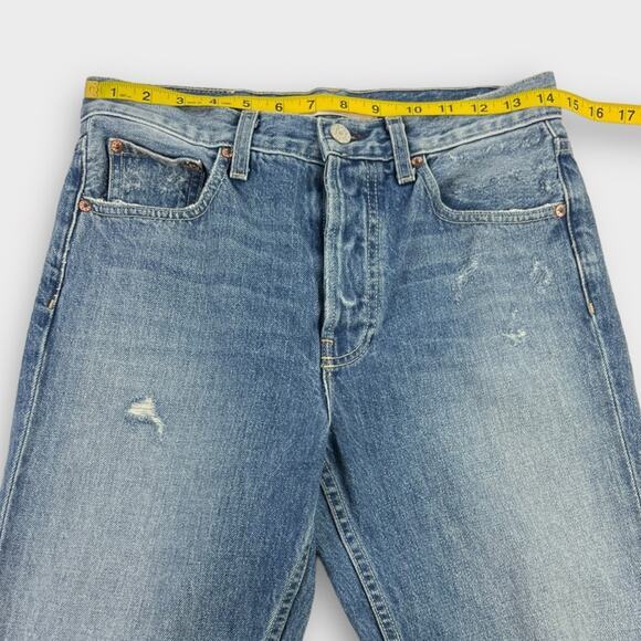 Trave Constance Distressed Tapered High-Rise Jeans in Time After Time Size 27 - Picture 7 of 8